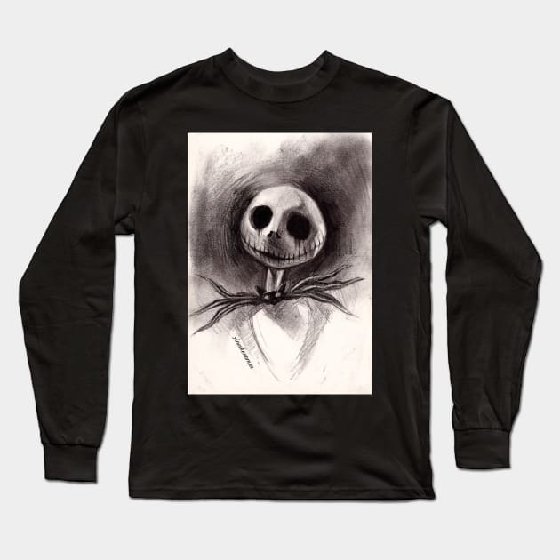 Ansekenamun- Jack Skellington The Nightmare before Christmas tim burton print Long Sleeve T-Shirt by Ansekenamun